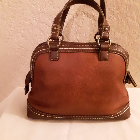 Born Concept Faux Leather Double Zip Woven Satchel Hand Bag - Picture 2 of 12